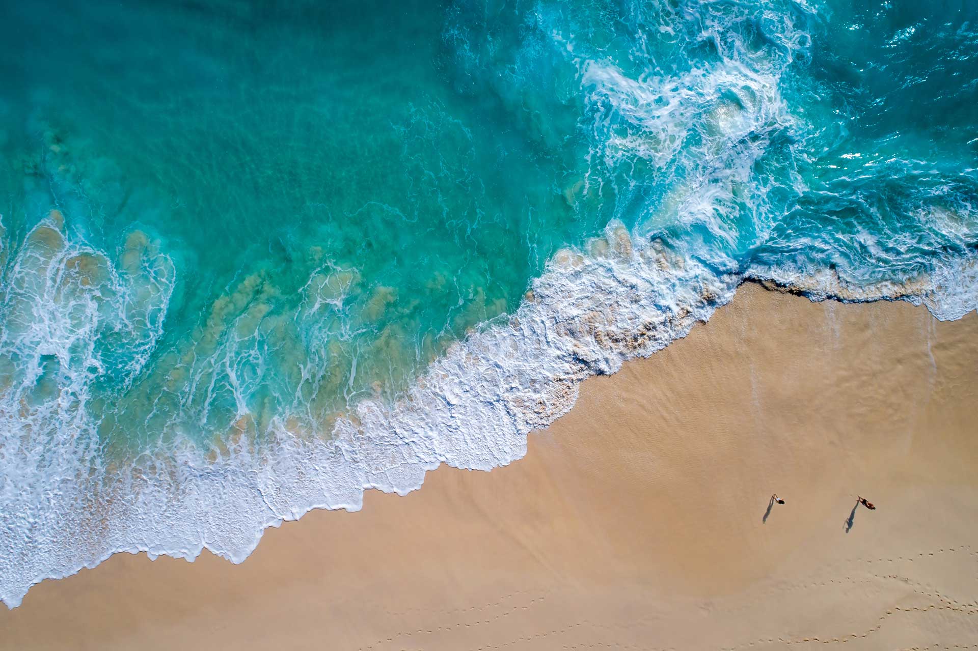 aerial view of beach